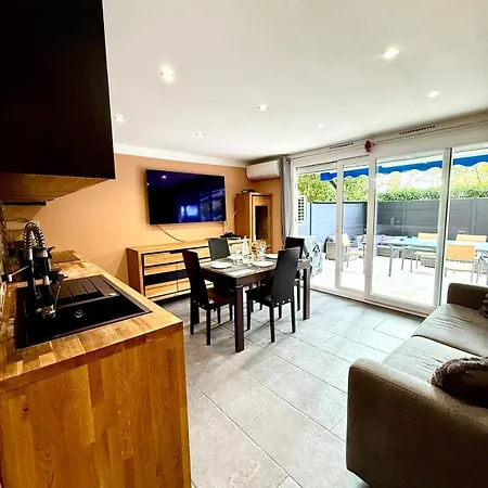 - 3 Pieces Cosy Avec Jacuzzi & Grande Terrasse Αντίμπ
